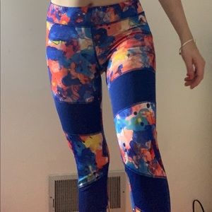 ADIDAS WATERCOLOR MESH LEGGING CLIMACOOL WORKOUT TIGHTS EUC